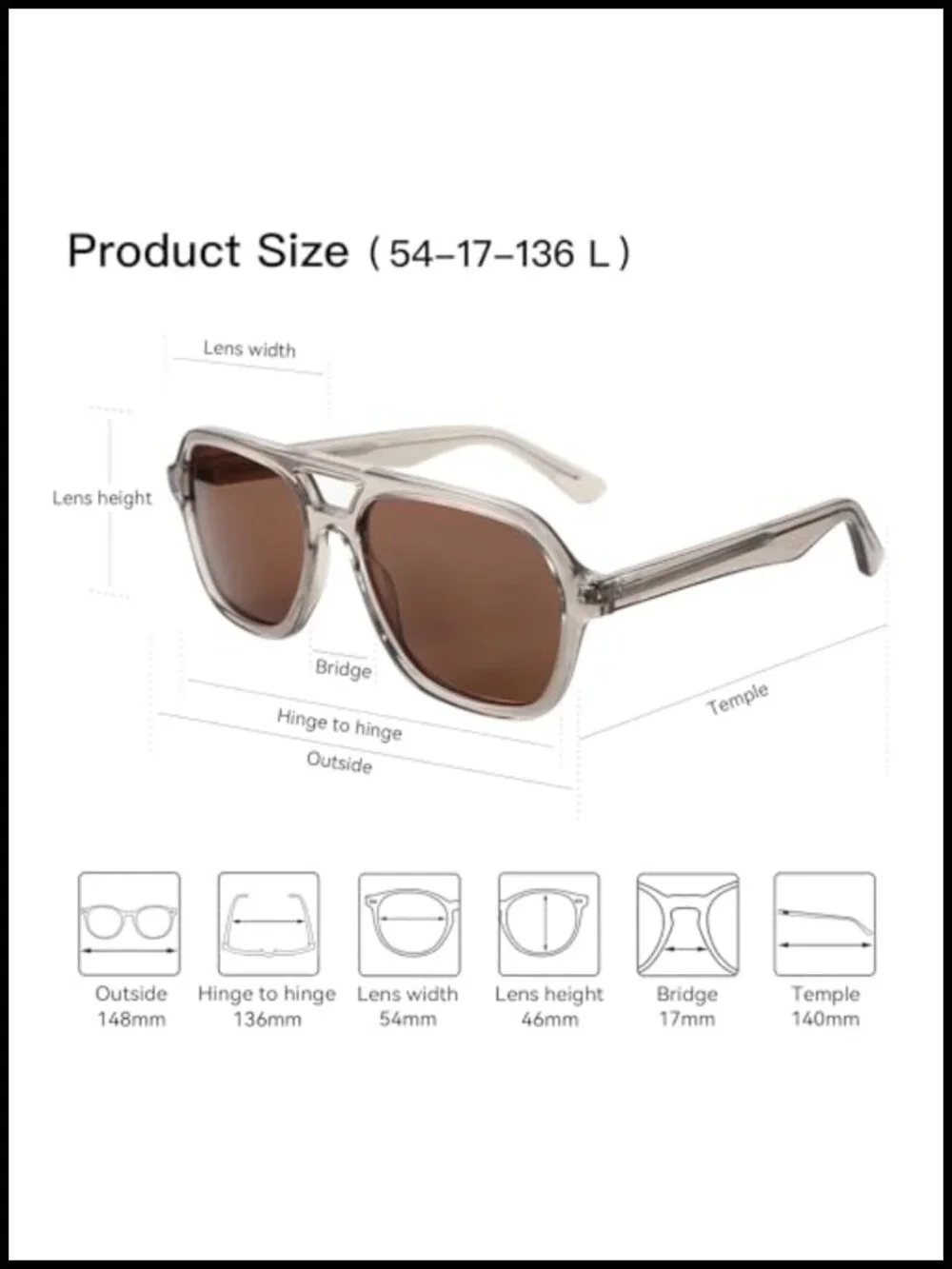 Polarized Aviator Sunglasses for Men - UV400 Protection Retro Pilot Shades